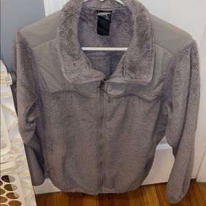 Grey fur north face